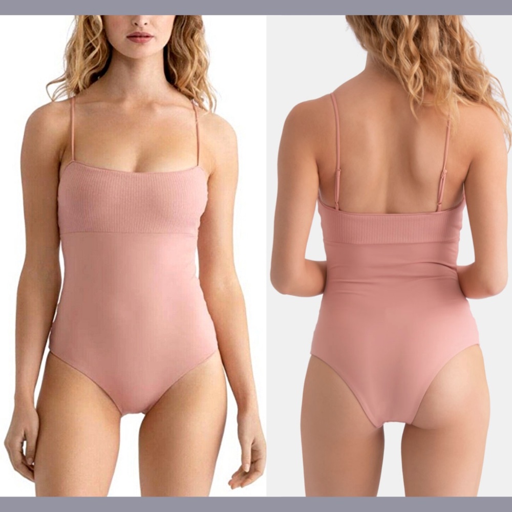 NWT Tavik [ Large ] Scarlett Ribbed‎ One-Piece Swimsuit in Desert Rose